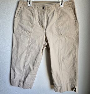 Lauren Ralph Lauren Capri Pants Womens Size 16 Cropped Chino Lightweight Khaki